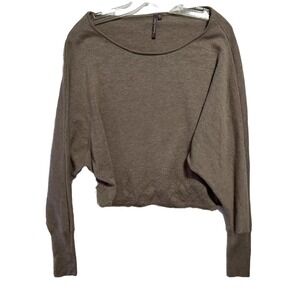 Sweaty Betty Womens XL Brown Wool Blend Sweater (H3)